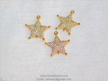 Micro Pave CZ Star Pendant - A Girls Gems